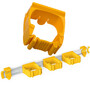 Toolflex aluminium rail 54 cm with 3 holders in yellow