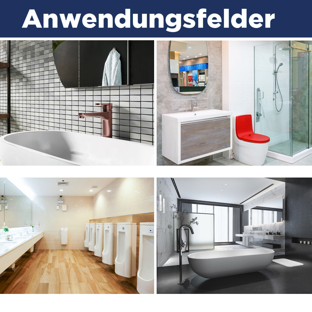 Anwendungsfelder für CleaningBox 5-in-1 Reinigungstücher Sanitär & Bad