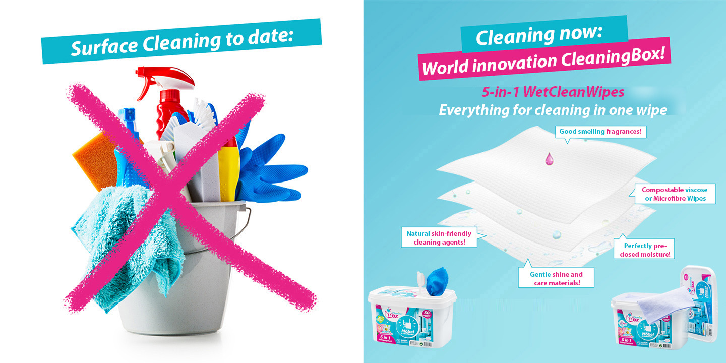 Cleanovation Ready-2-use WetCleanWipes!